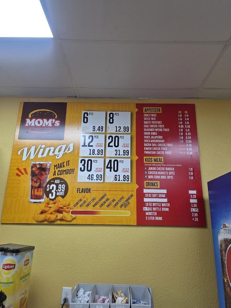 Mom's Burgers & Wings Menu image 3
